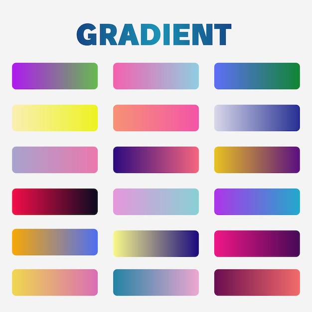 Gradient cover set colorful gradients blurred colors