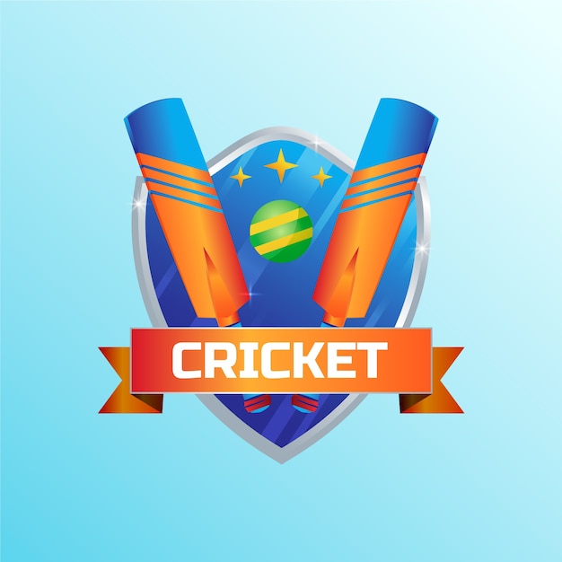 Gradient cricket logo template