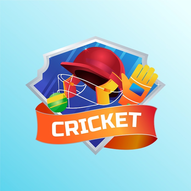 Gradient cricket logo template