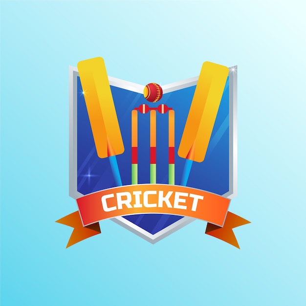 Gradient cricket logo template