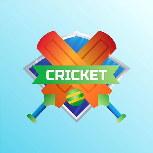 Gradient cricket logo template