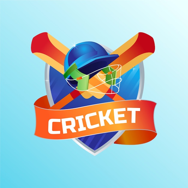 Gradient cricket logo template