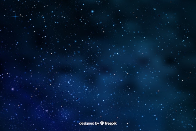 Vector gradient crowded starry night background