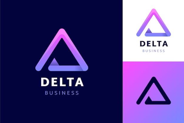 Gradient delta logo template