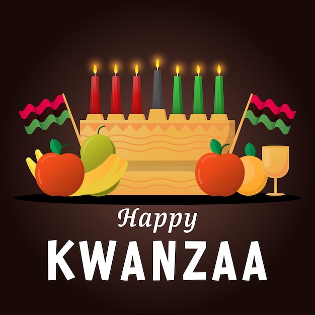 Gradient design happy kwanzaa illustration