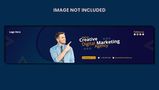 Gradient Digital marketing agency and corporate LinkedIn banner template