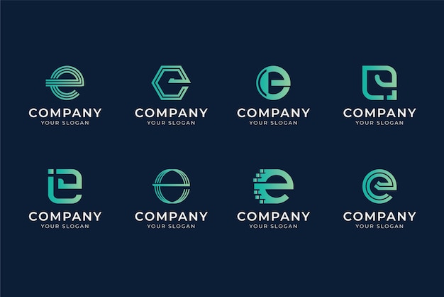 Gradient e logo template collection