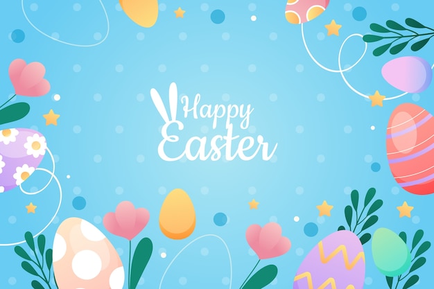 Gradient easter celebration background