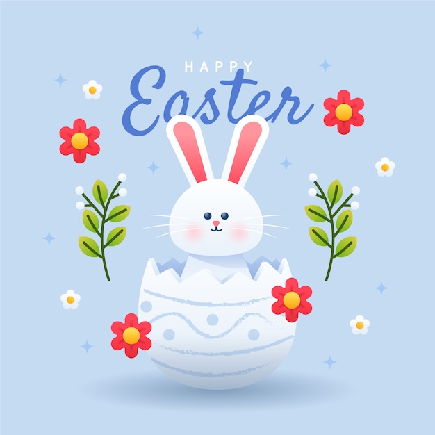 Gradient easter illustration