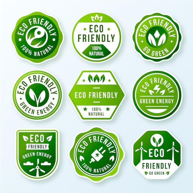 Gradient eco friendly label collection