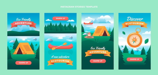 Gradient ecotourism design template