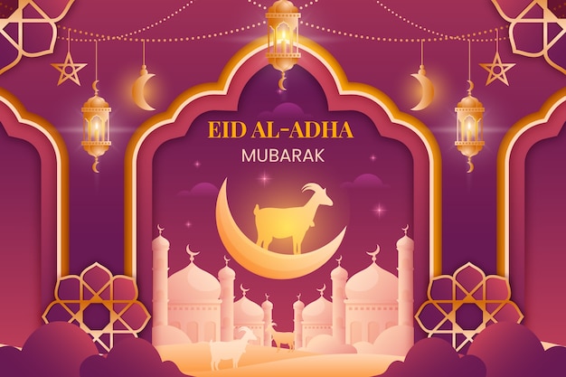 Gradient eid al-adha background