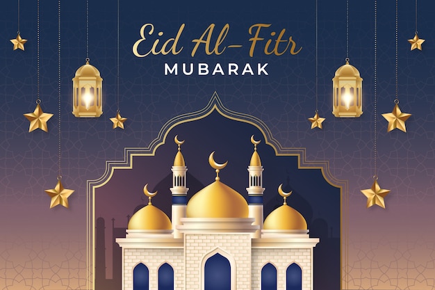 Gradient eid al-fitr background