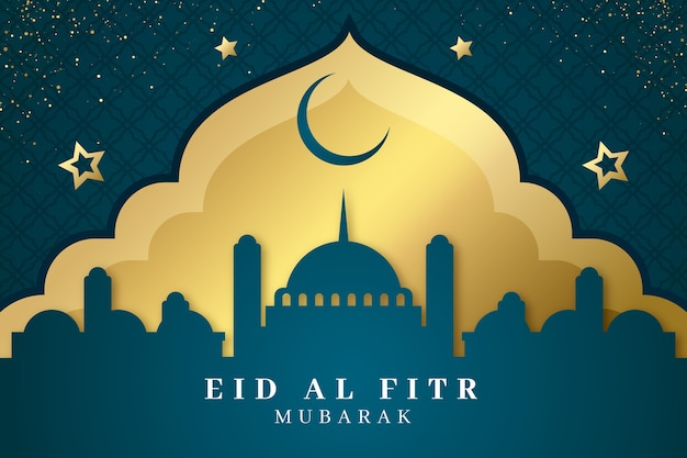 Gradient eid al-fitr background