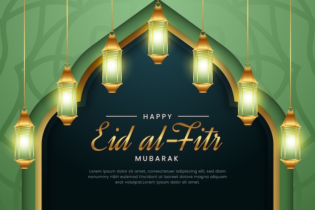 Gradient eid al-fitr background