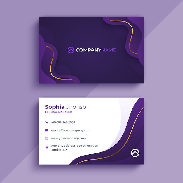 Gradient elegant business card template