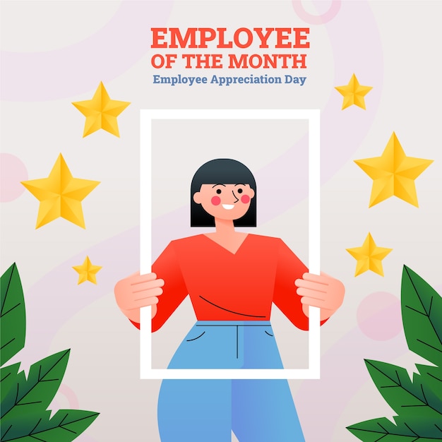 Gradient employee appreciation day illustration