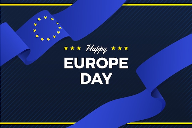 Gradient europe day background