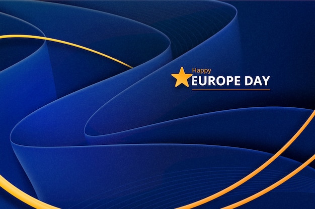 Gradient europe day background