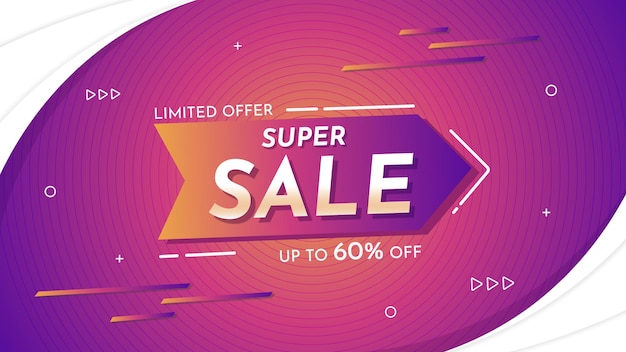 Gradient Flash Sale Banner Background