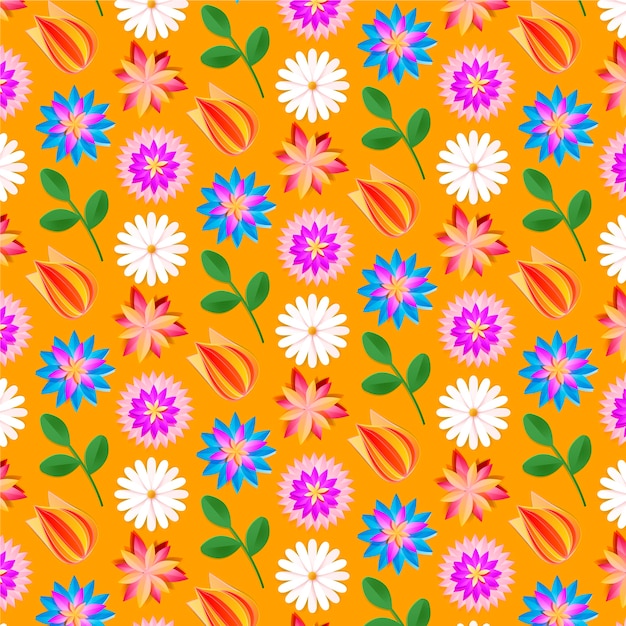 Gradient floral pattern design