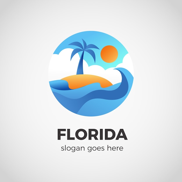 Gradient florida logo  template