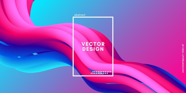 Gradient fluid banner with abstract flow shape