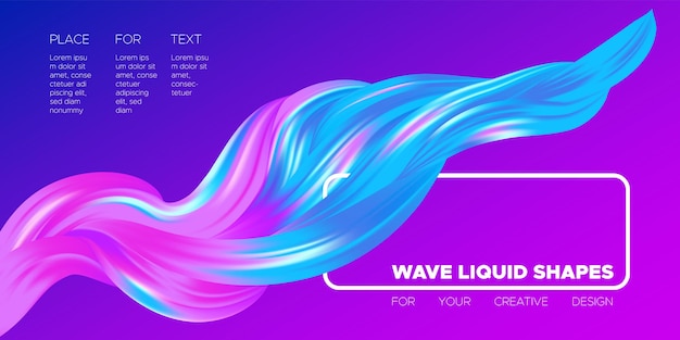 Gradient fluid shapes abstract modern background design