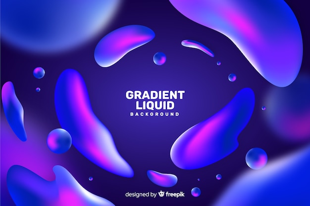 Gradient fluid shapes background