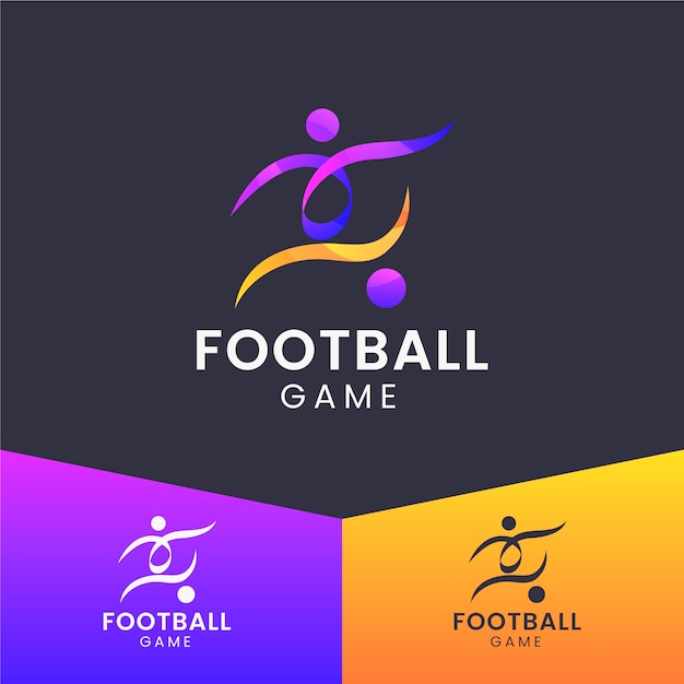 Gradient football logo template