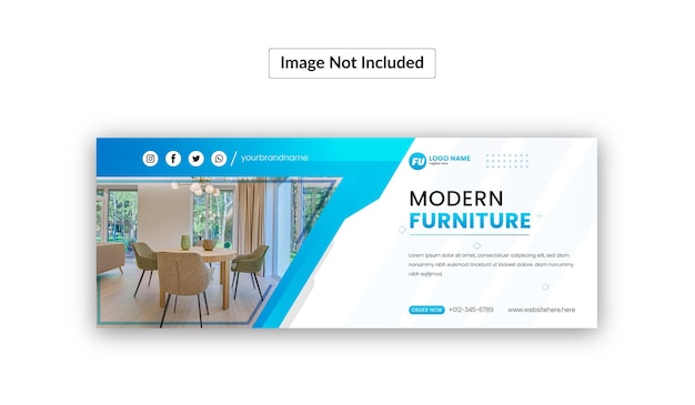 Gradient Furniture Facebook cover page template