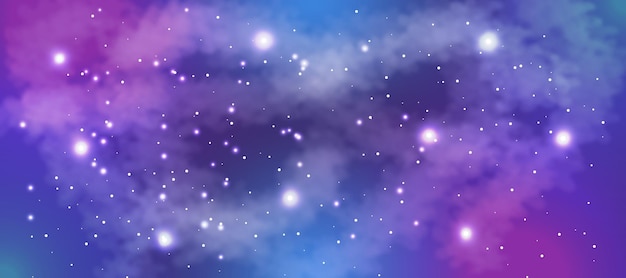 Gradient galaxy with stars background