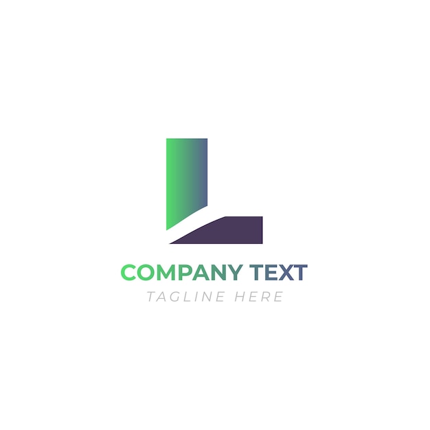 Vector gradient gateway a dynamic l logo design for business