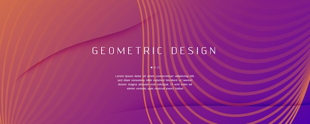 Gradient geometric poster dynamic lines and abstract shapes