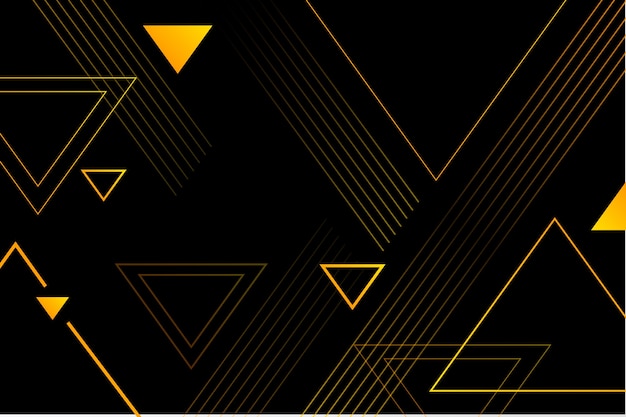 Gradient geometric shapes on dark background