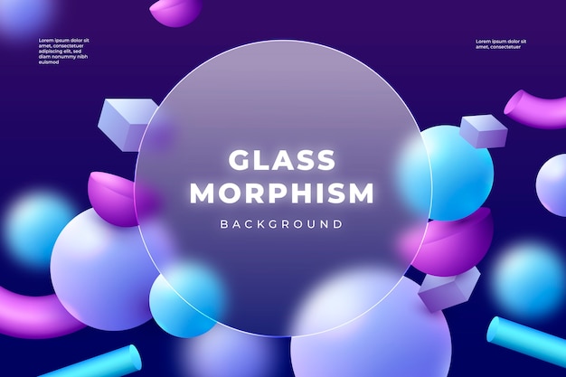 Vector gradient glassmorphism background