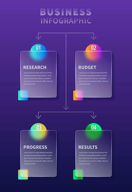 Gradient Glassmorphism Business Infographic