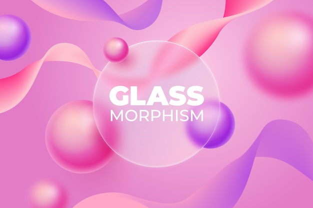 Gradient glassmorphism horizontal banner