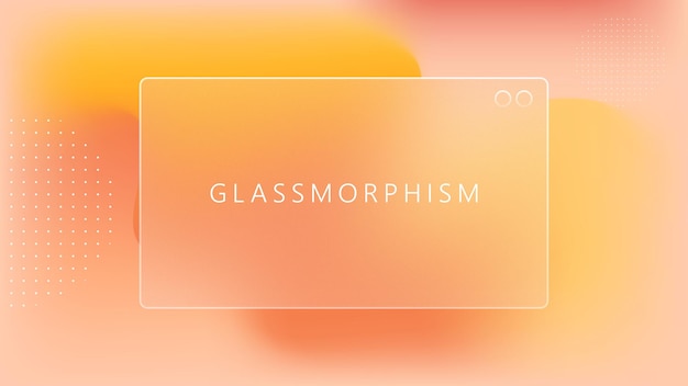 Gradient glassmorphism horizontal banner