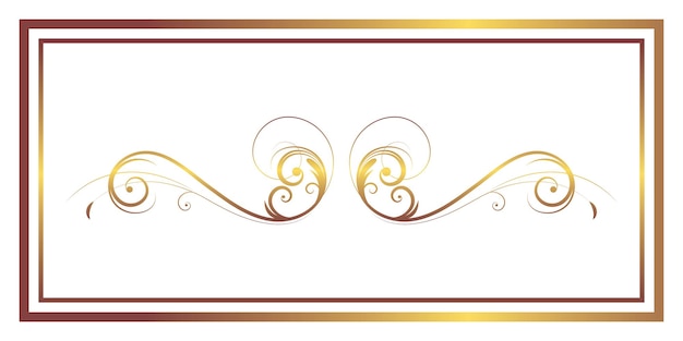 Gradient golden luxury frame template