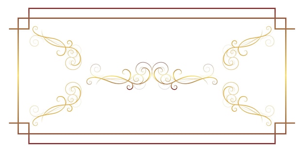 Gradient golden luxury frame template