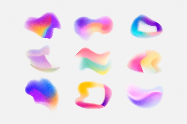 Gradient grainy gradient shapes