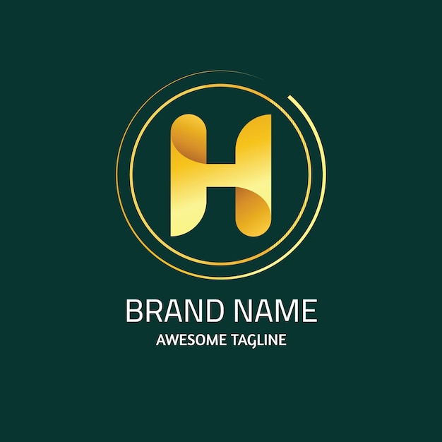 Gradient H Logo Design Template