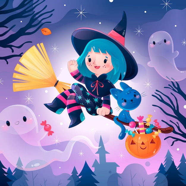 Gradient halloween background