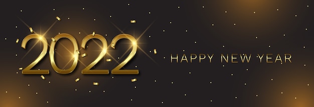 Gradient happy new year 2022 banner