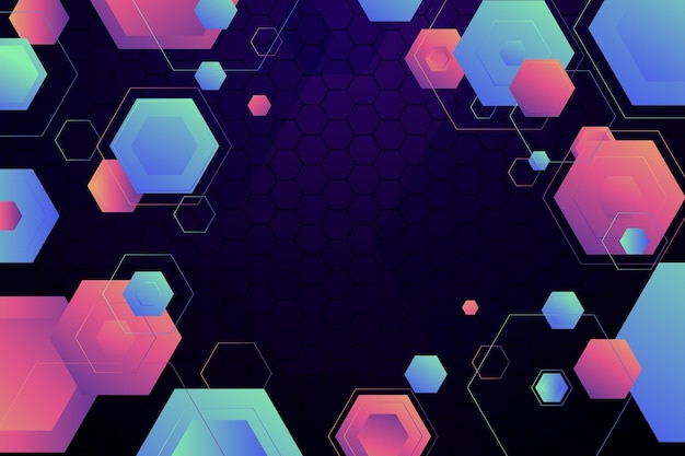 Gradient hexagonal background