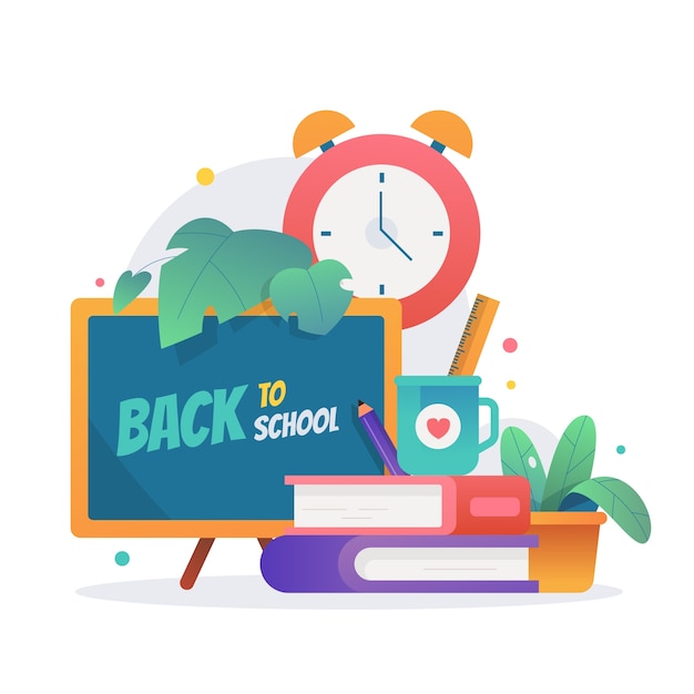 Gradient illustration for back to school season