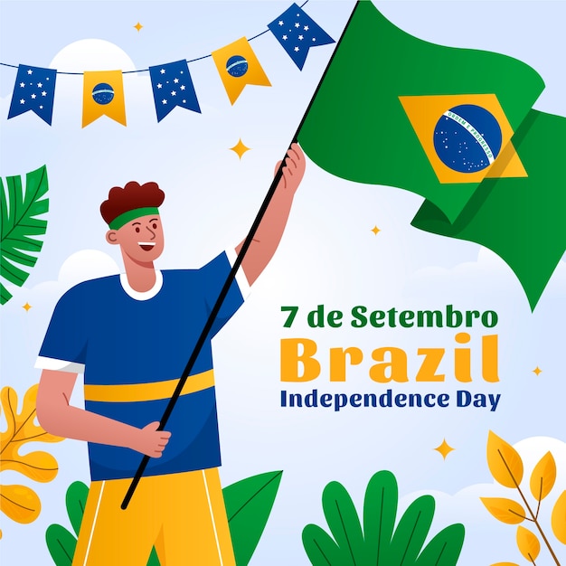 Gradient illustration for brazilian independence day celebration