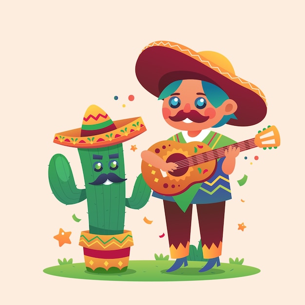 Gradient illustration for cinco de mayo celebration