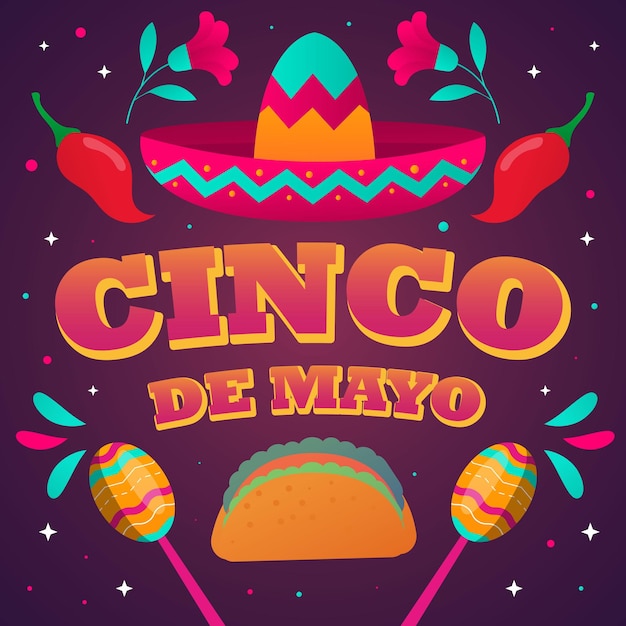 gradient illustration for cinco de mayo celebration